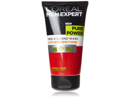 Loreal Men Expert Pure Power Red Volcano Wash Anti Imperfections - 15ml + Pure Power Scrub (15ml) With Free Ayur soap